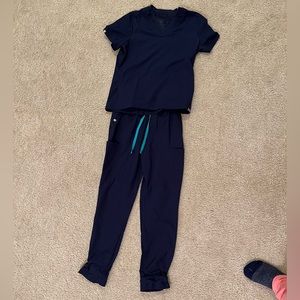 Figs FREEX Scrub Set in Navy